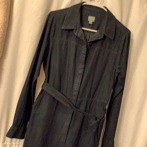 Denim button up dress